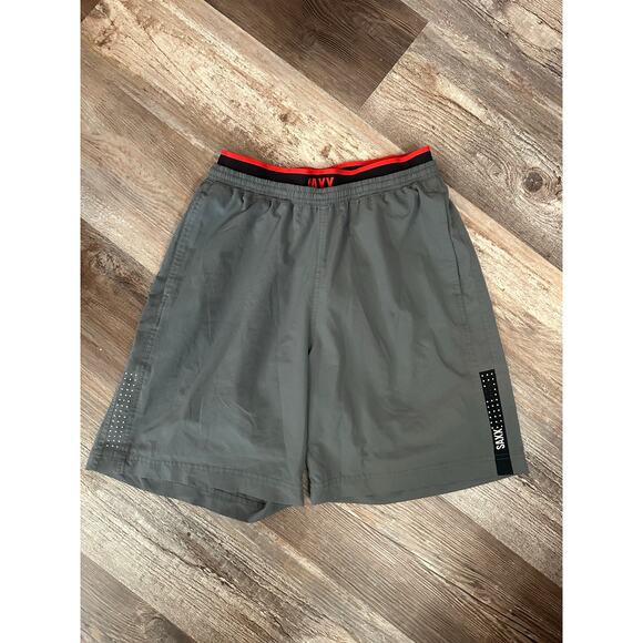 SAXX Men’s lined active shorts in gray size M - Picture 1 of 6